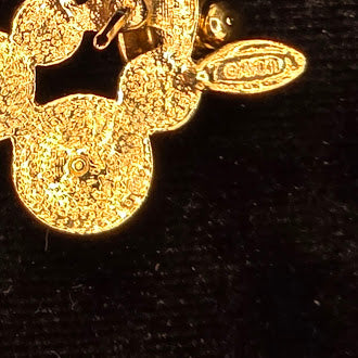Avon Gold Tone Bunny Family Brooch With Faux Pearl Accents