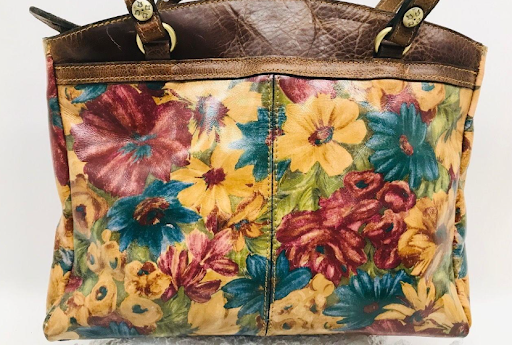 Patricia Nash Floral Leather Tote, Multicolor Print Shoulder Bag, Vintage-Inspired