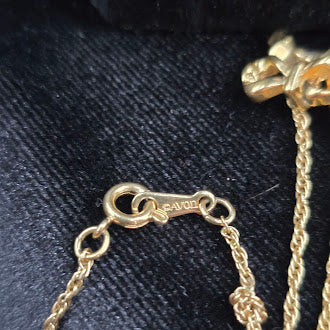 Vintage Avon Gold Tone Bow Necklace with Blue Enamel Egg Pendant, Easter Egg Charm Necklace, Signed Avon Jewelry