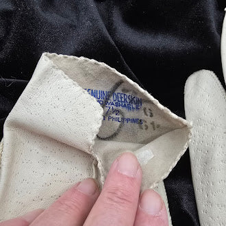 Genuine Deerskin Leather Ladies Gloves size 6 1/2