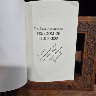 The First Amendment Freedom of the Press Its Constitutional History and the Contemporary Debate Garrett Epps Prometheus Books 2010 Signed Paperback