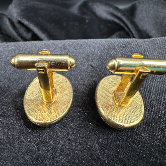 Vintage Dante Cameo Style Figural Cufflinks Gold Tone Pinup Girl Novelty Men's Accessories