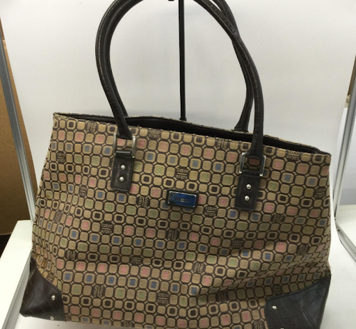 Liz Claiborne Liz & Co Oversized Canvas Tote Travel Weekend Bag Laptop Shoulder Purse