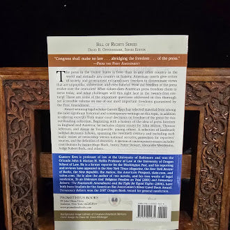 The First Amendment Freedom of the Press Its Constitutional History and the Contemporary Debate Garrett Epps Prometheus Books 2010 Signed Paperback