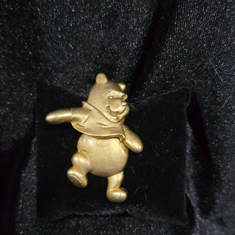 Disney Winnie the Pooh Gold Tone Articulated Character Brooch Classic Pooh Pin
