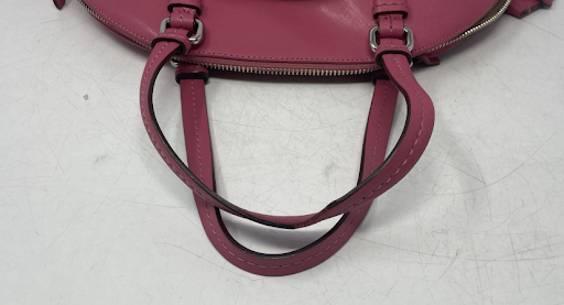 Coach Peyton Dome Satchel Raspberry Pink Crossgrain Leather Shoulder Bag