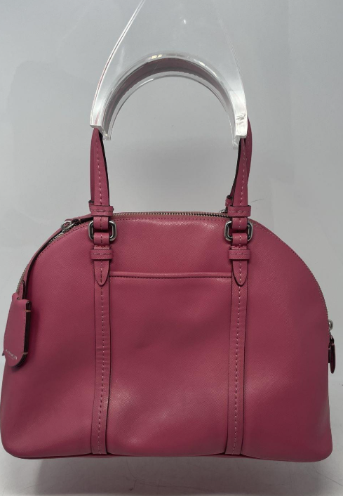 Coach Peyton Dome Satchel Raspberry Pink Crossgrain Leather Shoulder Bag