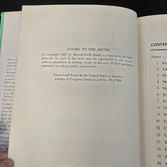 Kayaks to the Arctic by E B Nickerson 1964 First Edition First Printing Holt Rinehart and Winston Hardcover with Dust Jacket