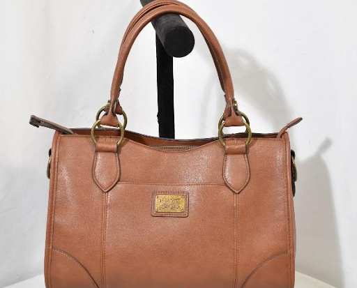 Frye & Co. Brown Faux Leather Satchel Handbag – Classic Structured Shoulder Bag Everyday Carry