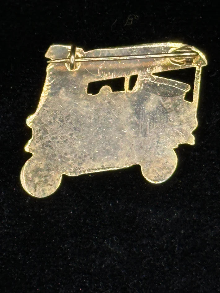 Thailand Tuk Tuk Brooch Colorful Enamel Rickshaw Pin Travel Souvenir Vintage Style Jewelry