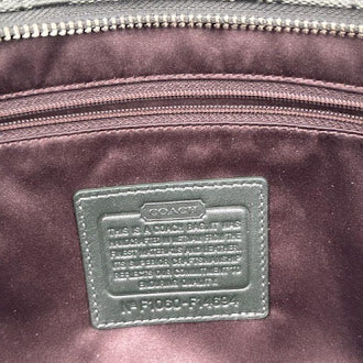 Coach Signature Patent Gallery Tote Bag in Hunter Green With Zip Pocket and Shoulder Straps