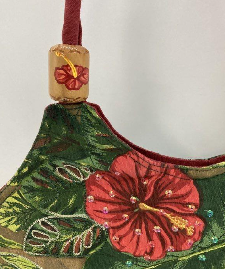Paul Brent Tropical Floral Shoulder Bag Coastal Beach Resort Handbag Multicolor Purse
