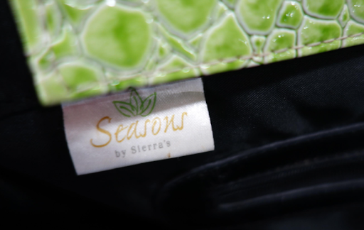 Fun Zebra Print Tote with Pink & Green Croc Trim, Large Statement Shoulder Bag